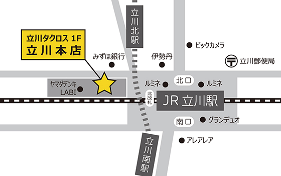 メガネのアド・アドコンタクト立川本店／地図